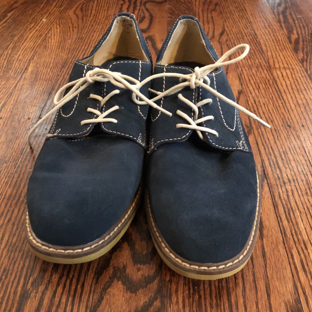 Bass Boxford Navy Blue Suede Shoes Mens Us Sz10d